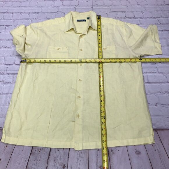 Cubavera Men Short Sleeve Linen Cotton Button Up Shirt Size Extra Large B262 -26 - Picture 2 of 13